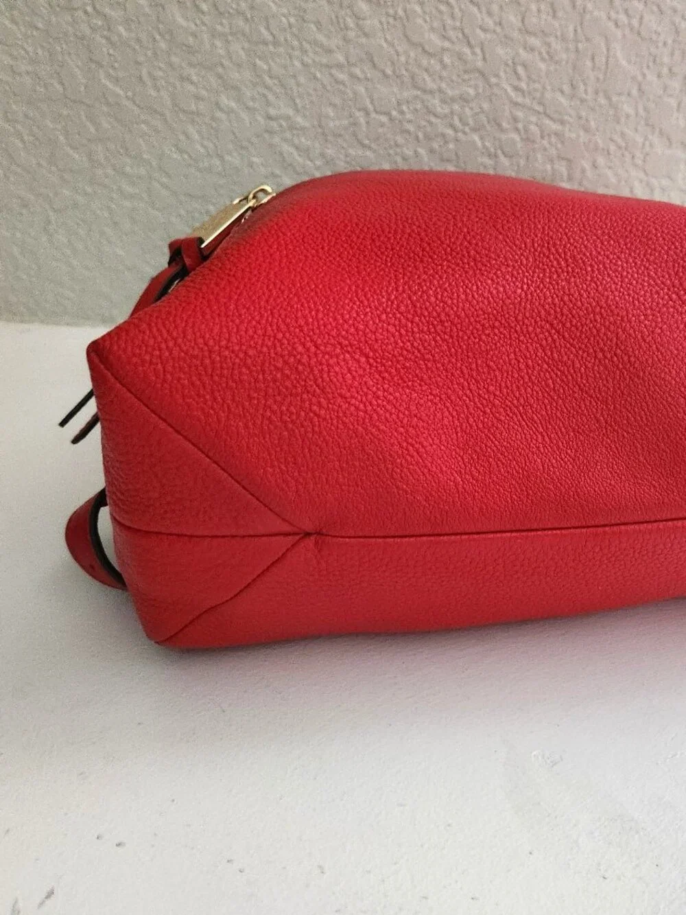New Michael Kors Red Leather Backpack